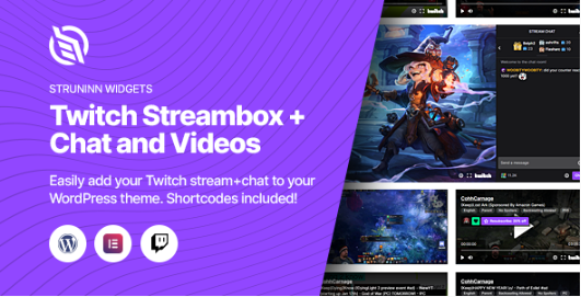 Product Image - Struninn – Twitch Streambox and Chat For Elementor