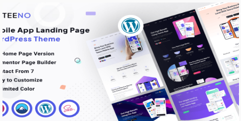 Product Image - Teeno – App Landing WordPress Theme