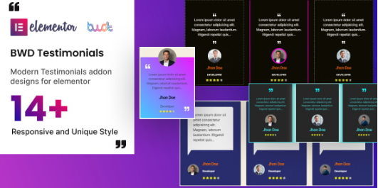 Product Image - Testimonials addon for elementor