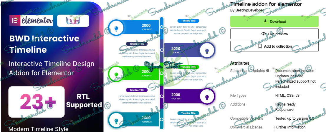 Download Elementor Timeline Addon