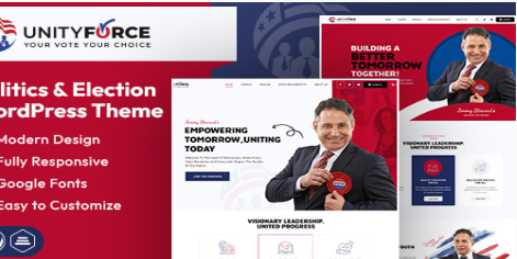 Product Image - UnityForce | Politics & Election WordPress Theme