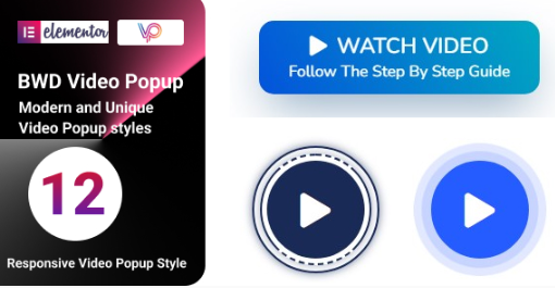 Product Image - Video Popup addon for elementor