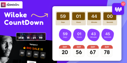 Product Image - Wiloke Countdown Timer for Elementor