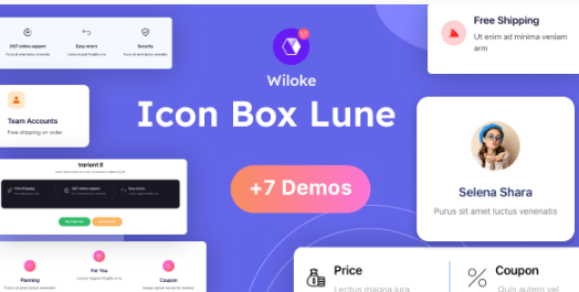 Product Image - Wiloke Icon Box Lune for Elementor