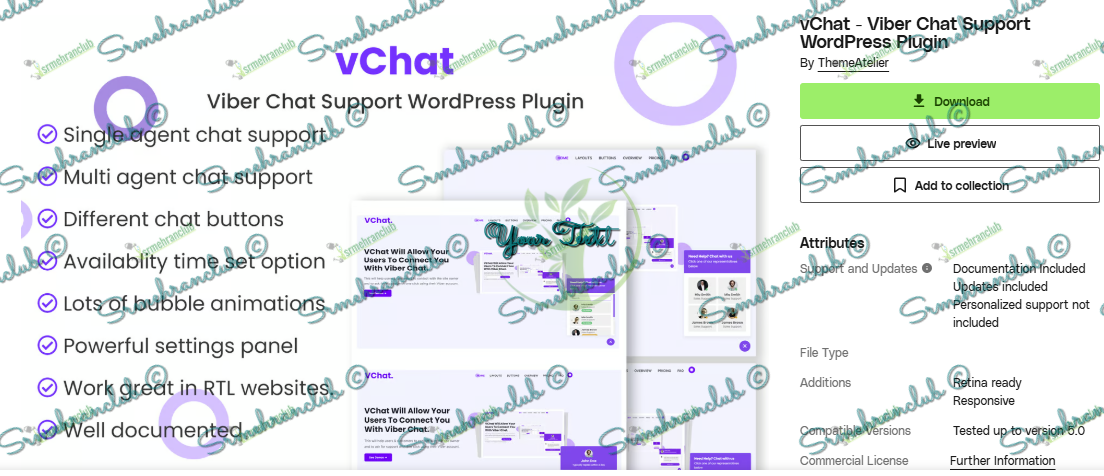 Download vChat - Viber Chat Support WordPress Plugin