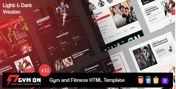 GymOn - Gym and Fitness Club HTML Template