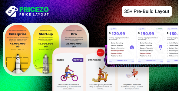 Multipurpose Pricing Table 35+ Unique Layout Template - Pricezo