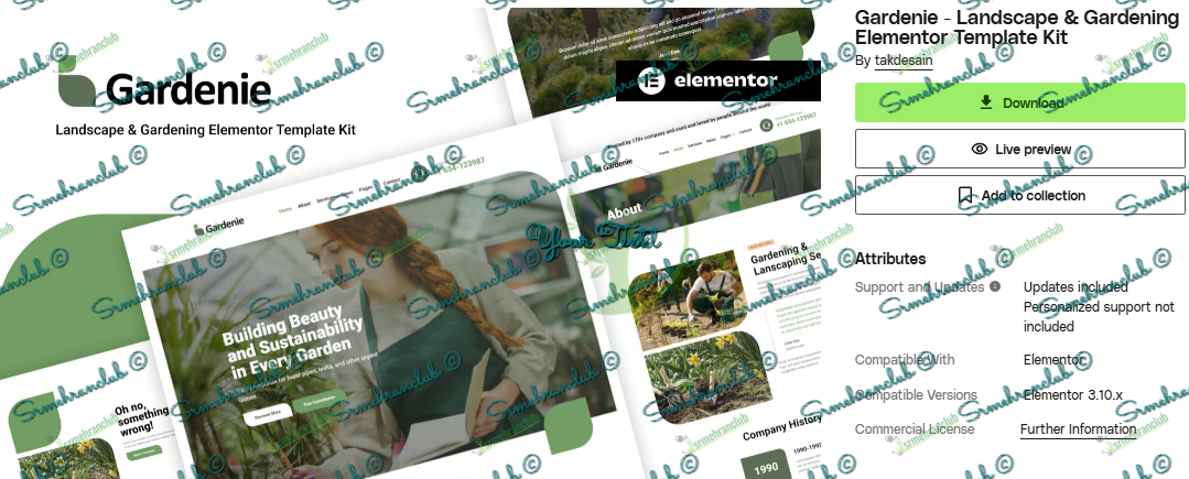 Gardenie - Landscape & Gardening Elementor Template Kit