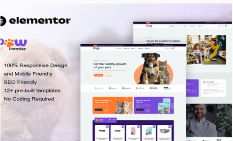 Product Image - PawParadise – WooCommerce Pet Shop Elementor Template Kit