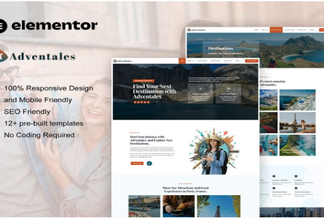 Product Image - Adventales – Modern Travel Blog Elementor Template Kit Product Image - Adventales – Modern Travel Blog Elementor Template Kit