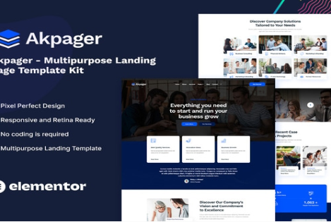 Product Image - Akpager – Multipurpose Landing Page Template Kit