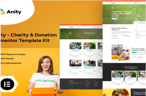 Product Image - Anity – Charity & Donation Elementor Template Kit