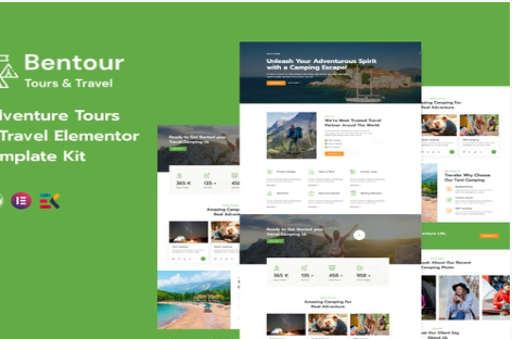 Product Image - Bentour – Travel & Tour Booking Elementor Template Kit