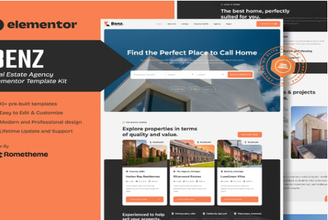 Product Image - Benz – Real Estate Elementor Template Kit