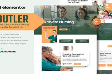 Butler - Home Care & Private Nursing Elementor Template Kit