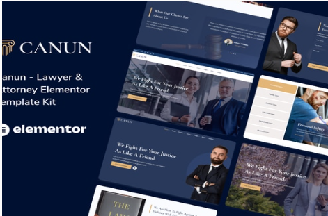 Product Image - Canun – Lawyer Attorney and Law Firm Elementor Template Kit