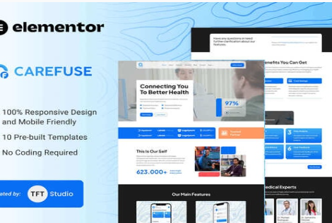 Product Image - Carefuse – AI Health App Elementor Template Kit