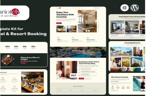 Cariotels – Luxury Hotel & Resort Elementor Template Kit