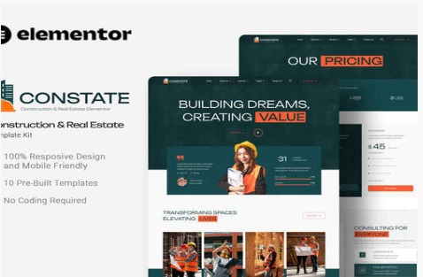 Product Image - Constate – Construction & Real Estate Elementor Template Kit