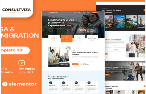 Consultviza – Immigration & Visa Consulting Elementor Template Kit