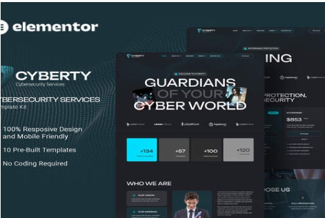 Product Image - Cyberty – Cyber Security Service Elementor Template Kit