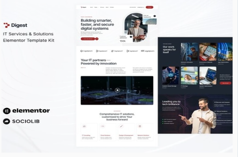Product Image - Digest – IT Services & Solutions Elementor Template Kit