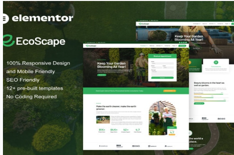 Product Image - EcoScape – Gardening & Landscape Elementor Pro Template Kit