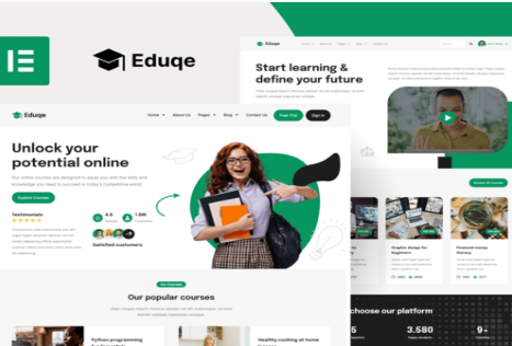 Product Image - Eduqe – Online Courses Elementor Pro Template Kit