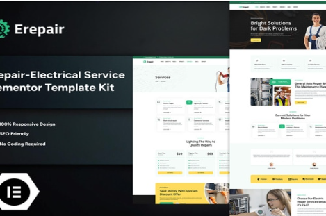 Product Image - Erepair – Electrical Service Elementor Template Kit