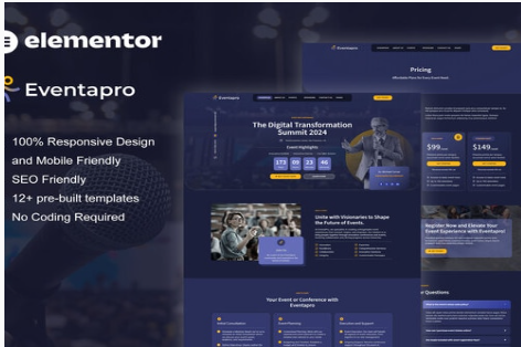 Product Image - Eventapro – Event & Conference Elementor Pro Template Kit