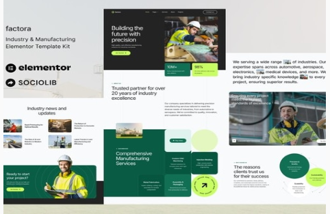 Product Image - Factora – Industry & Manufacturing Elementor Template Kit