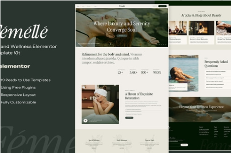 Product Image - Femelle – Spa & Wellness Elementor Template Kit