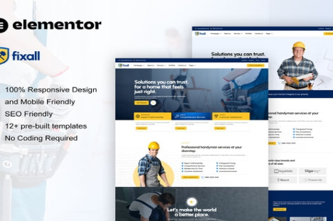 Product Image - FixAll – Handyman & Repair Service Elementor Pro Template Kit