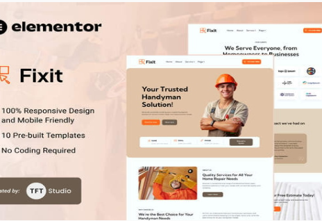 Product Image - Fixit – Handyman Services Elementor Template Kit Product Image - Fixit – Handyman Services Elementor Template Kit