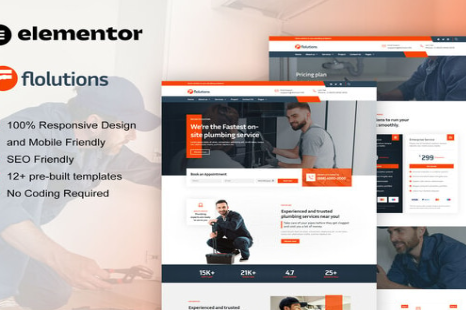 Product Image - Flolution – Plumber & Repair Service Elementor Template Kit