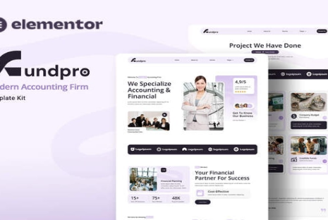 Product Image - Fundpro – Modern Accounting Firm Elementor Template Kit