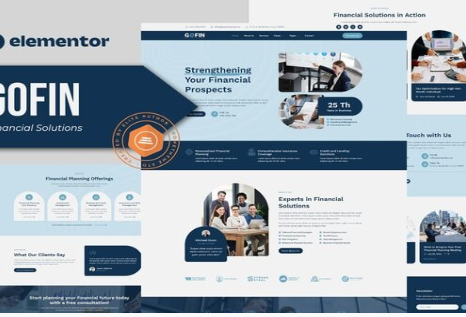 Product Image - Gofin – Financial Solutions Elementor Template Kit