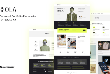 Product Image - Hola – Personal Portfolio Elementor Template Kit