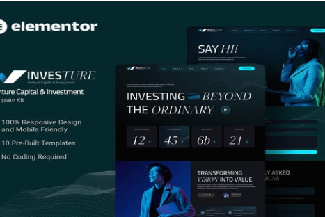 Product Image - Investure – Venture Capital & Investment Elementor Template Kit