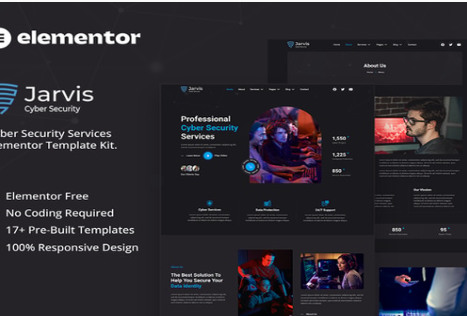Product Image - Jarvis – Cyber Security Services Elementor Template Kit Product Image - Jarvis – Cyber Security Services Elementor Template Kit