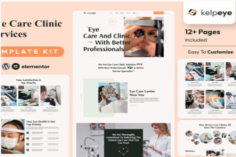 Product Image - Kelpeye – Optometrist & Eye Care Elementor Template Kit