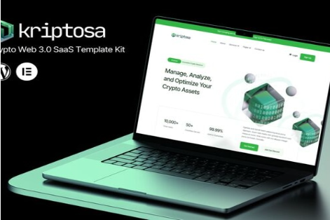 Product Image - Kriptosa – Web3 SaaS Elementor Template Kit