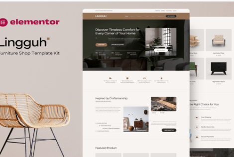 Lingguh - Furniture Ecommerce Elementor Template Kit