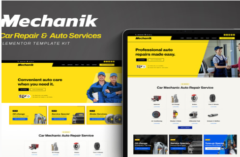 Product Image - Mechanik – Car Repair & Auto Services Elementor Template Kit