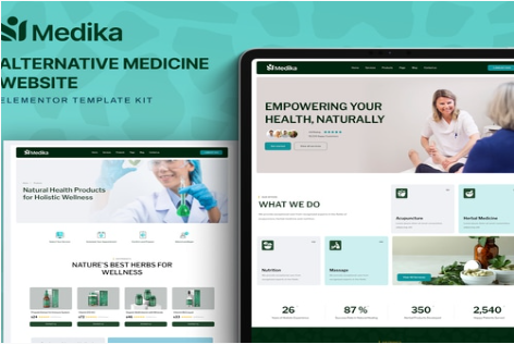 Product Image - Medika – Alternative Medicine Website Elementor Template Kit