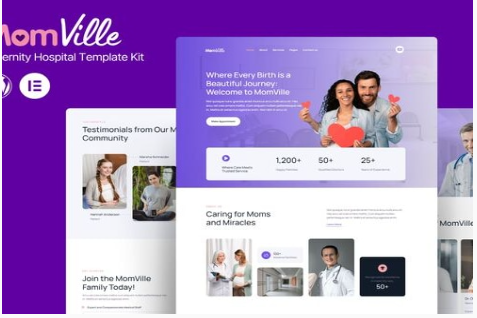 Product Image - MomVille – Maternity Hospital Elementor Kit Template