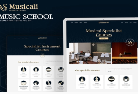 Product Image - Musicali – Music School Elementor Template Kit