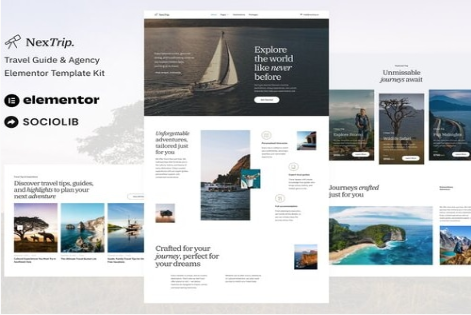 Product Image - NexTrip – Travel Guide & Agency Elementor Template Kit