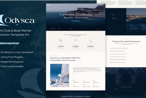 Product Image - Odysea – Yacht Club & Boat Rental Elementor Template Kit Product Image - Odysea – Yacht Club & Boat Rental Elementor Template Kit