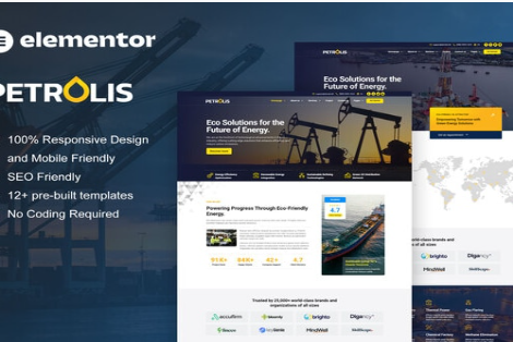 Product Image - Petrolis – Oil Company & Industrial Elementor Pro Template Kit